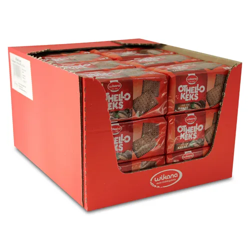 Wikana Othello Keks 200 g, 24er Pack - Cookies & Gebäck - Nie wieder schleppen mit diesem Vorratspack! Der Othello Keks begeistert mit feinem Kakao-Aroma und ist perfekt für jeden Snackmoment.