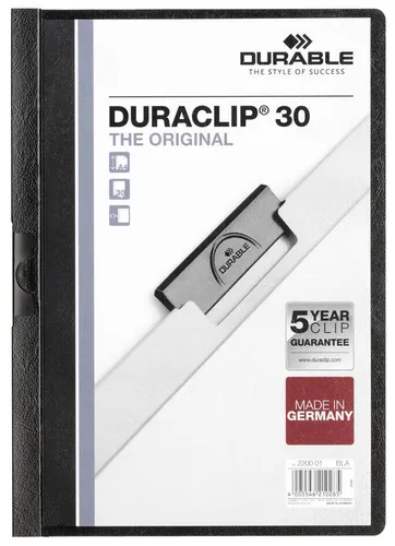 DURABLE Klemmhefter DURACLIP ORIGINAL 30 DIN A4 schwarz
