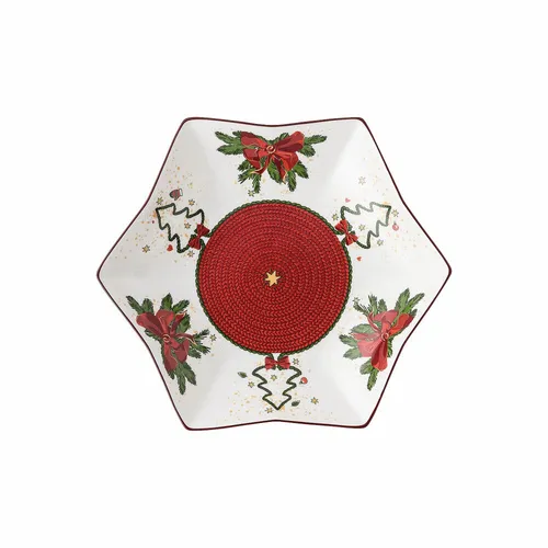 Hutschenreuther Nora Sternschale 24 cm - Elegante Schüssel aus hochwertigem Bone China, perfekt für die Weihnachtszeit und festliche Anlässe.