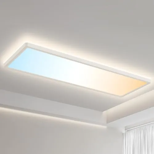 Dimmbar LED Deckenlampe mit Fernbedienung 24W - Moderne Deckenleuchte mit dimmbarer Farbtemperatur (3000K-6500K) und 2500LM, ideal für Wohnzimmer, Badezimmer und Büros. Einfach zu montieren und energiesparend!