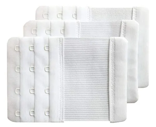 Chanie Damen Packung mit 3 Weich Komfortabel Erweiterung 4 Haken BH-Verlängerer, 10,3cm x 7,6cm