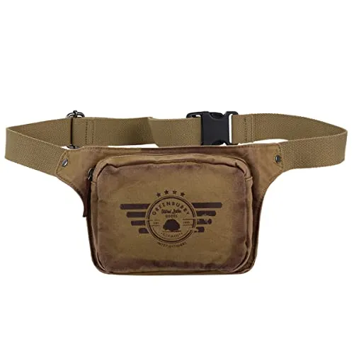 Greenburry Vintage Aviator Gürteltasche 20 cm - Gürteltasche im Vintage-Stil mit Handytasche und Reißverschlussfach, ideal für die praktische Aufbewahrung unterwegs.