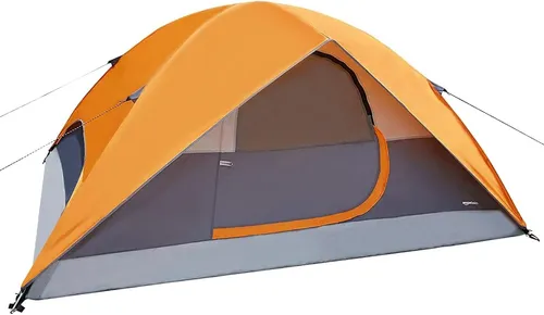 Amazon Basics Kuppelzelt für Camping, mit Regenschutz und Tasche