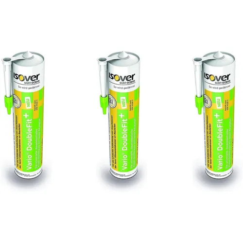 Isover Vario DoubleFit Plus Dichtstoff Kleber Kartusche Dichtmasse 3 x 310 ml