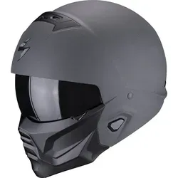 Scorpion Exo Motorradhelm EXO-Combat II Graphite Helm XXL (62/63) - Motorradhelm mit Ratschenverschluss und stylischem Graphit-Design, ideal für Sicherheit und Komfort bei jeder Fahrt.