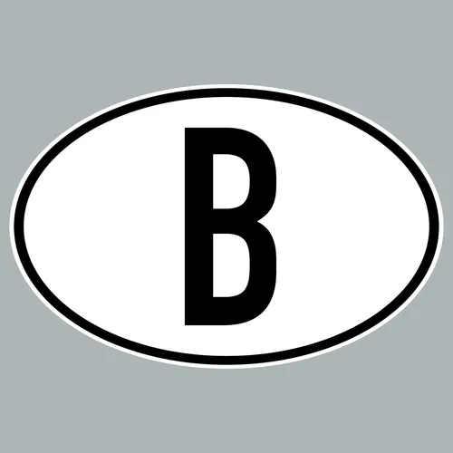 B Aufkleber Sticker Belgien Länderkennung Länderkennzeichen 4061963019856