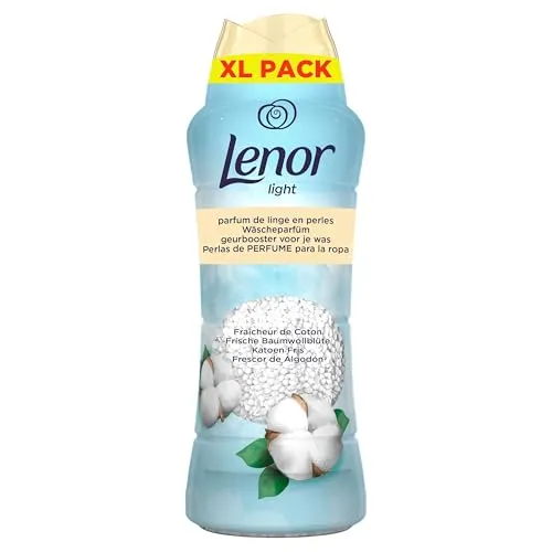 Lenor Light Wäscheparfüm Frische Baumwollblüte 495g - Stoff-Deodorant für milde, langanhaltende Frische. 0% Farbstoffe, dermatologisch getestet und für alle Textilien geeignet, auch Wolle und Seide.
