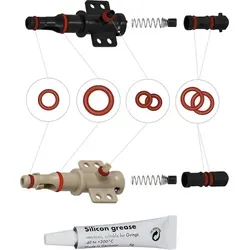 O-Ringe + 6g Diamant Silikonfett Type2, Wartungssatz Dichtungen O-Ring für Supportventil Auslaufventil Auslaufstutzen passend für Philips Saeco 6 x