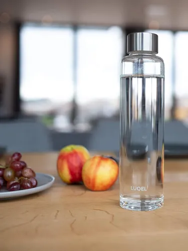 LUQEL Trink-/Wasserflasche Modern Glass Bottle 350ml