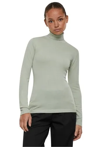 Urban Classics Damen Sweatshirt Ladies Knitted Turtleneck Sweater softsalvia XL - Pullover für Damen: Zeitloser Strick Rollkragen Pulli mit langen Ärmeln, hochwertig verarbeitet und perfekt für jeden Anlass.
