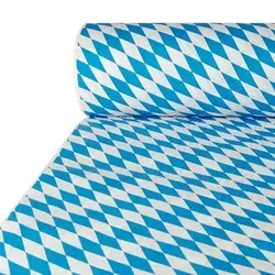 PAPSTAR Damast Tischdecke 50 m x 1 m - Bayerisch Blau - Tischdecken, stilvolle Damast Tischdecke in Bayerisch Blau, ideal für festliche Anlässe und besondere Tischdekorationen.