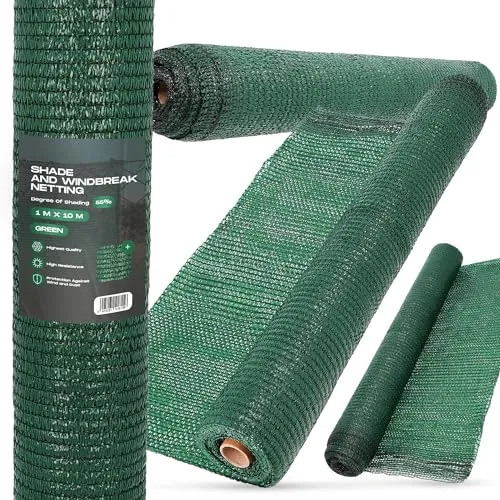 Instalguru Sichtschutz 1m x 10m - UV-Schutz & Windschutz für Garten - Gartensichtschutz mit 55% UV-Schutz, ideal für Schatten und Sichtschutz. Reißfestes Material sorgt für Luftzirkulation und schützt Pflanzen vor Wetterbedingungen.