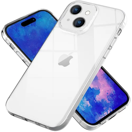 iPhone 15 Handyhülle Silikonhülle NALIA Case Cover klar transparent dünn soft