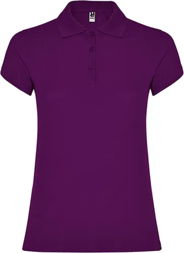 Roly PO6634 | Damen Star Woman Poloshirt, Piqué - Farbe: Purple 71 - Größe: L