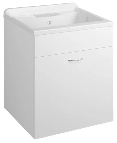 Aqualine Waschbeckenunterschrank 59,5x70x49,4cm in Weiß - Praktischer Waschbeckenunterschrank mit viel Stauraum, ideal für jedes Badezimmer. Robustes MDF-Material und einfach zu montieren. Hochwertige Verarbeitung für langlebigen Einsatz.