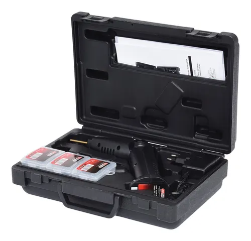 KS Tools Kunststoffreparatur-Satz (kabellos) 302-teilig - Innenausstattung, ideal für die dauerhafte Reparatur von Kunststoffteilen mit Akku für netzunabhängiges Arbeiten, inklusive 100 verschiedenen Clips für optimale Stabilität.