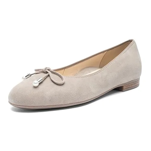 ARA Damen sardinia Geschlossene Ballerinas, Beige Taupe 07, 42 EU - Elegante Hausschuhe aus hochwertigem Leder, ideal für stilbewusste Frauen, die Komfort und Qualität schätzen.