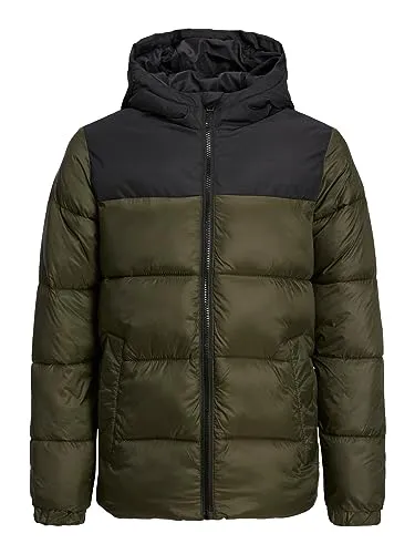 JACK & JONES JJETOBY Puffer Hood SN JNR - Wärmende Pufferjacke für Jungen, ideal für kalte Tage mit stylischem Design und hoher Bewegungsfreiheit.