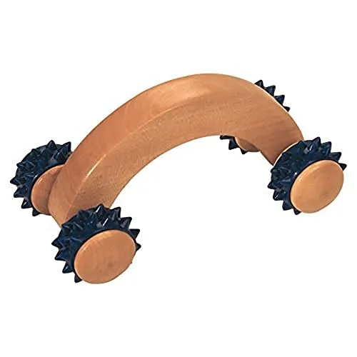 Croll & Denecke Massagehandroller aus Holz, 4 Rollen