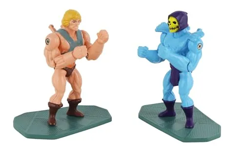 Worlds Smallest Rock 'Em Sock 'Em Robots - He-Man vs. Skeletor, Miniatur-Retro-Spiel, Kampfroboter, Knock His Block Off. Für Kinder und Erwachsene ab 8 Jahren