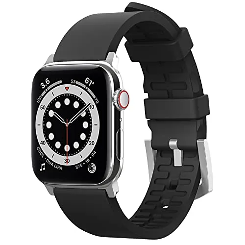 elago Apple Watch Sportarmband Kompatibel mit Apple Watch 11/10/9/8/SE 3,2,1/7/6/5/4 und Ultra 3/2/1 [38/40/41/42/44/45/46/49mm], Smartwatch Ersatz Armband (Schwarz)