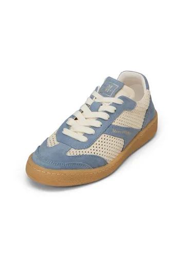 Marc O'Polo Sneaker aus edlem Rindleder mit Häkeleinsätzen – Blau 42 EU - Eleganter Sneaker in Größe 42 aus hochwertigem Rindleder mit Häkeleinsätzen. Ideal für stilvolle Auftritte und den Alltag, bietet er Komfort und eine modische Optik.
