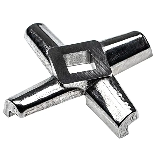 vhbw Messer Kreuzmesser Gr. 32, 15,1 x 15,1mm Vierkant, Edelstahl z.B. kompatibel mit ADE, Caso, FAMA, KBS, Porkert Fleischwolf