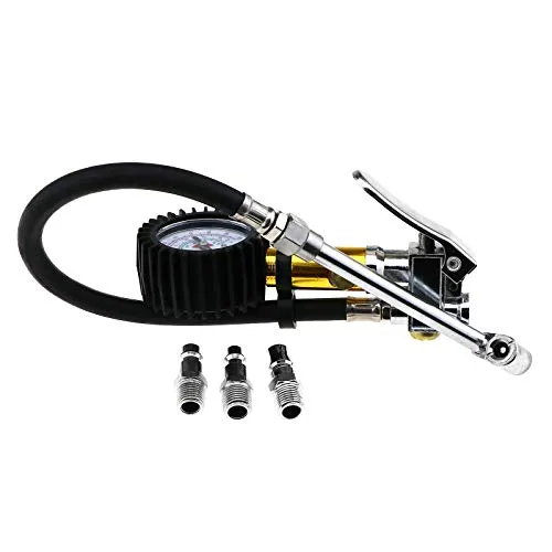 0-15 bar Druckluft Reifenfüller 0-220PSI Reifenfüllpistole Luftdruckprüfer Reifenfüll-Messgerät Manometer Auto Reifen