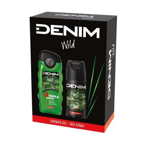 Denim Wild Duo Geschenkset Deospray 150ml + Duschgel 250ml