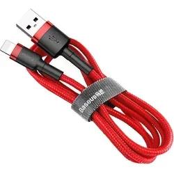Basetech - Baseus Cafule Cable Durabel Kabel Mit Nylon Geflochtenes Ladekabel Usb / Iphone Qc3.0 1.5a 2m Rot (calklf-c09)