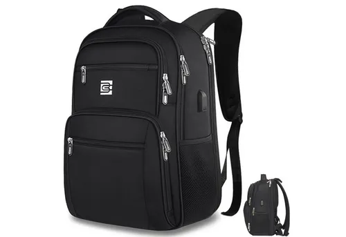 REDOM Laptoprucksack Freizeitrucksack Wasserbeständig Schulrucksack Laptoptasche (Notebook Laptop Tasche Schule Uni Rucksack, mit USB-Lade-Anschluss, Anti-Diebstahl, mit Laptopfach), für Arbeit Reise Studium Schule Uni Alltag