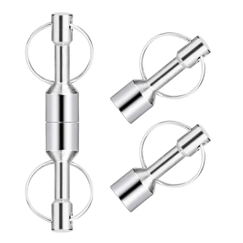 Linkstyle 2 Stück Magnetischer Schlüsselhalter, Schlüsselanhänger Keychain Schnellverschluss, Magnethalter Mit Split Ring Schmuck Test Magnet Für Metallrecycler Bastler Sammler