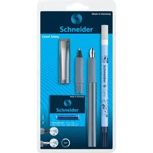 Schneider Schreibset Ceod Shiny Corry pacific blue, Füller, Tintenroller, -killer und -patronen, 4-tlg.