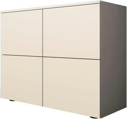 BORCHARDT MÖBEL Rova Sideboard mit 4 Türen, beige (kaschmir)
