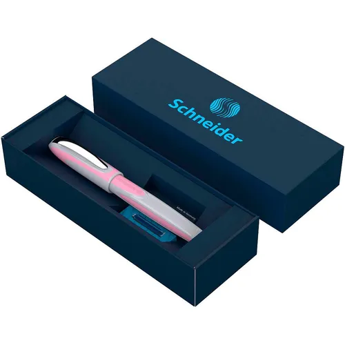 Schneider Ray Tintenroller Geschenkset - Ergonomischer Rollerball für Rechts- und Linkshänder, inklusive Standard Tintenpatronen im eleganten Kartonetui