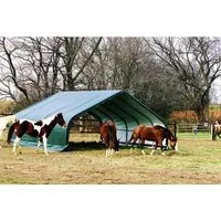 Shelter Logic Weidezelt, Grün - Mobiler Unterstand für Tiere - Zubehör für Landwirtschaft: Das Shelter Logic Weidezelt bietet UV-beständigen und wasserdichten Schutz für Ihre Tiere und Lagerraum, ideal für ganzjährige Nutzung.