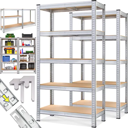 monzana Schwerlastregal 180x90x40cm - Robustes Kellerregal mit 1750kg Tragkraft und 10 MDF-Platten, ideal für die Werkstatteinrichtung und optimale Raumausnutzung.