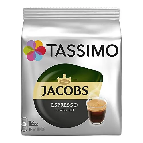 Tassimo Jacobs Espresso T-Disc - Kaffeekapseln & -pads, starker Espresso mit glatter Crema, ideal für Kaffeeliebhaber, kein Mindestbestellwert im Bosch-Onlineshop