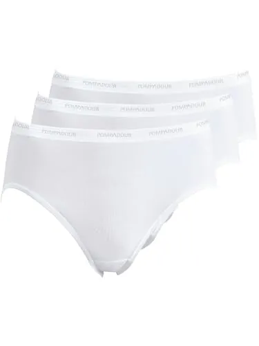 Pompadour Damen HUEFTSLIP 3er Pack, 7730-020, 50, Weiss