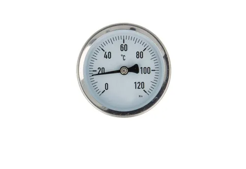 Bi-metall Ø 63 Mm Anlegethermometer 0 - 120°c Metallausführung Mit Klemmfeder - Tecuro