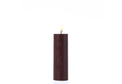 Deluxe Homeart LED-Kerze Mia Deluxe Echtwachs Wachsspiegel flackernd H: 15cm D: 5cm weinrot (1-tlg)