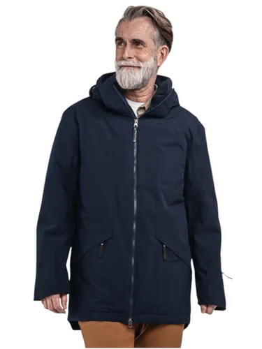 Schöffel Ins Parka Style Malkay Men navy blazer (8820) 52 - Funktionsjacke für Herren, wasserdicht und atmungsaktiv dank innovativer 2-Lagen VENTURI Membrane, ideal für Freizeit und Reisen, umweltfreundlich aus recyceltem Material gefertigt.