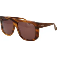 Max Mara Sonnenbrille MM0073 50E 60 – Elegante Damenbrille in Braun - Stilvolle Sonnenbrille für Damen mit 100% UVA & UVB Schutz. Der braune Vollrandrahmen aus hochwertigem Azetat bietet einen komfortablen Sitz und zeitlosen Chic.