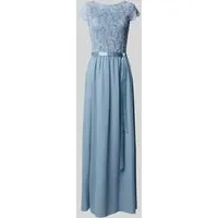 SWING Abendkleid aus Spitze in Blau (Größe 46) von Swing