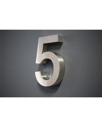 Lüllmann Hausnummer Premium Edelstahl 3D Design Arial