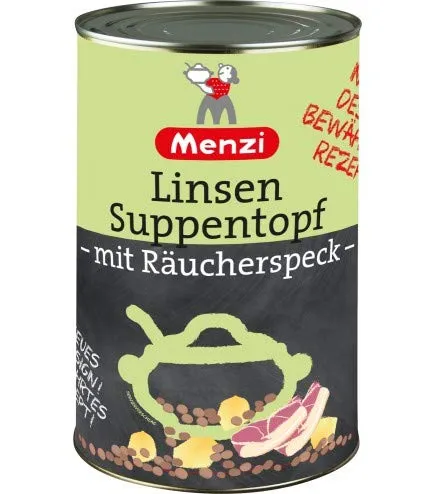 Linsen Suppentopf mit Räucherspeck von MENZI, 4.200g