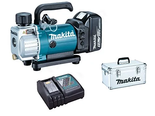 Makita DVP180RT Akku-Vakuumpumpe 18 V - Laborpumpen mit 50 Minuten Laufzeit, kompakt und leicht für einfachen Transport, ideal für mobile Anwendungen.