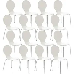 CLP 16 x Stapelstuhl DIEGO in weiß von CLP