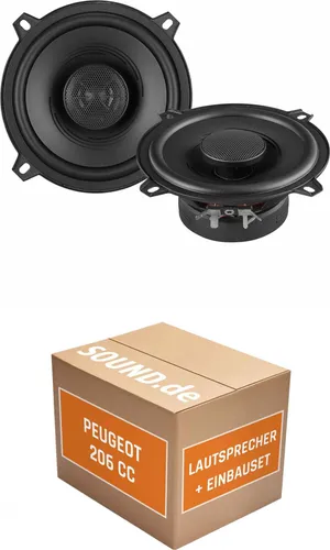 Helix PF C130.2 Lautsprecher Einbaupaket für Peugeot 206 CC - Komplettes Lautsprecher Set für Peugeot 206 CC (2003-2007) mit 2x 13cm 2-Wege Koaxiallautsprechern. Einfacher Austausch mit Adapterringen und -steckern. Erleben Sie kraftvollen Klang und klare Höhen!