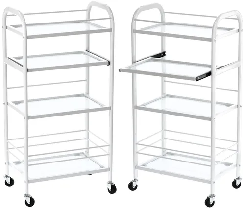 Friseurwagen Arbeitswagen Kosmetikwagen weiß